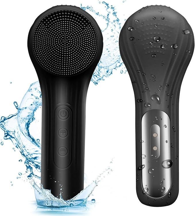 Silicone Face Scrubber Exfoliator, Silicone Face Wash Brush for Men & Women, Ipx7 Waterproof Rech... | Amazon (US)