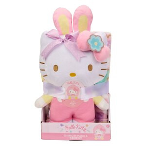 Hello Kitty Flower Gingham Throw & Pillow Set, 40 x 50 in | CVS Health