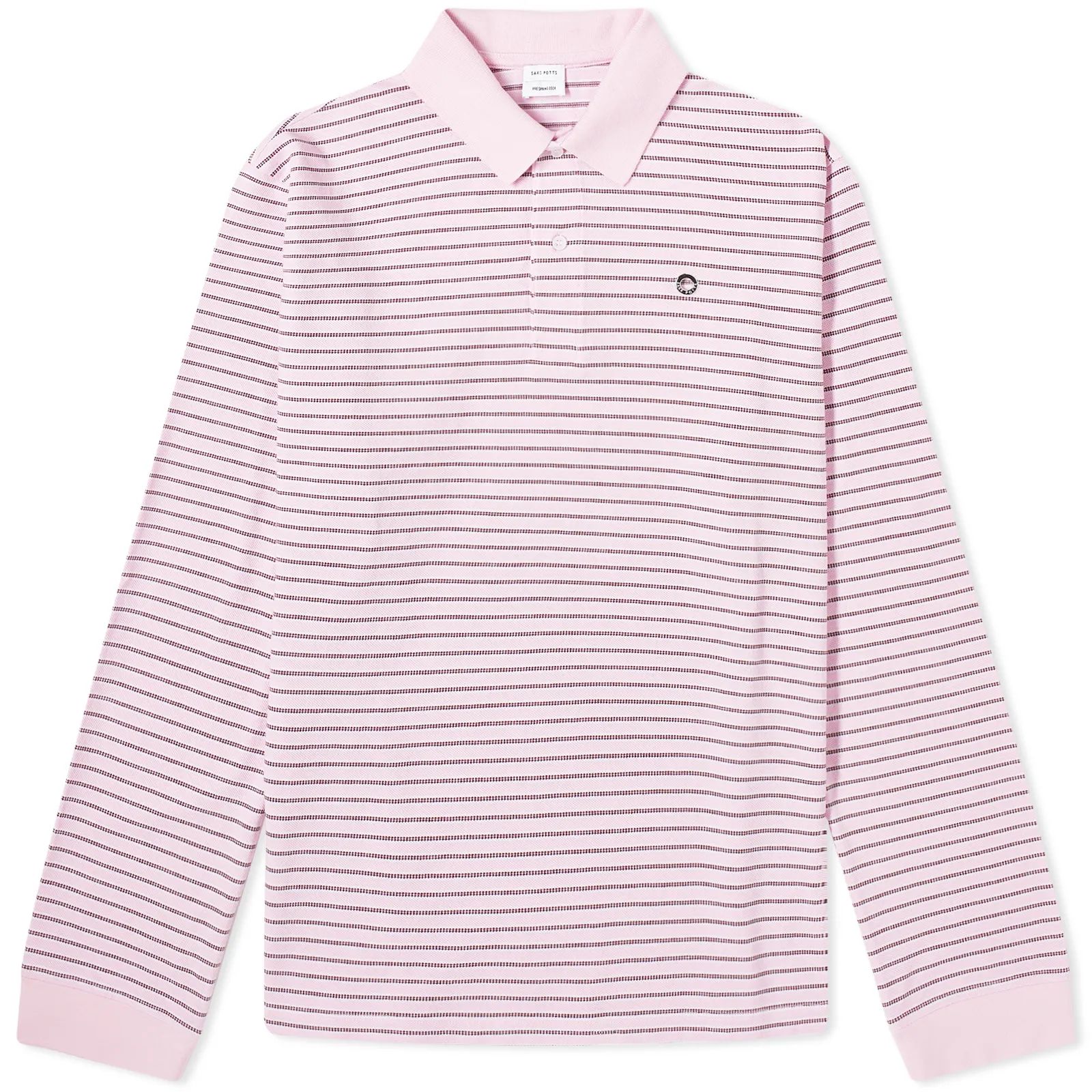 Saks Potts Serena Polo Shirt Berry Stripe | END. | End Clothing (UK & IE)