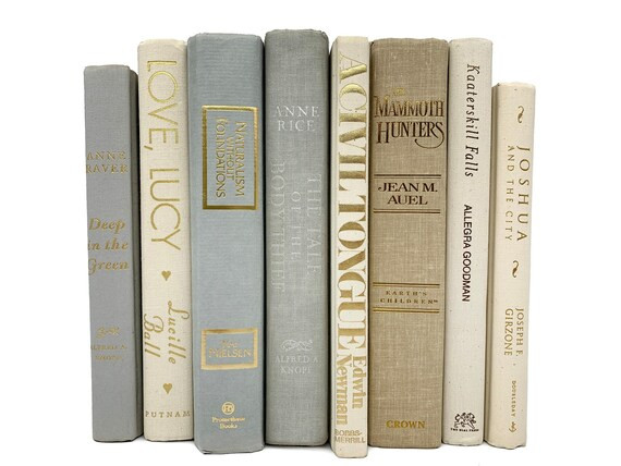 Neutral Books for Home Decor Fabric Bound Decorative Books | Etsy | Etsy (US)