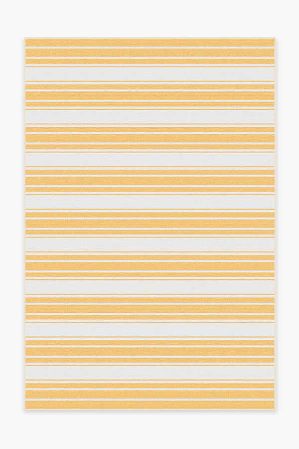 Outdoor Marina Stripe Yellow Rug | Ruggable | Ruggable