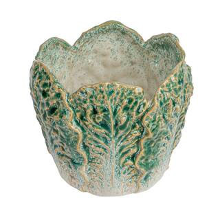 Hello Honey® 5.75" Green Reactive Glaze Embossed Stoneware Cabbage Planter | 5.75" x 5.75" x 5" | Michaels® | Michaels Stores