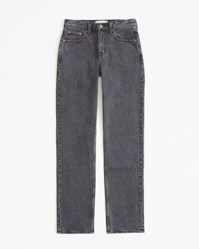 Women's Mid Rise 90s Straight Jean | Women's Bottoms | Abercrombie.com | Abercrombie & Fitch (US)