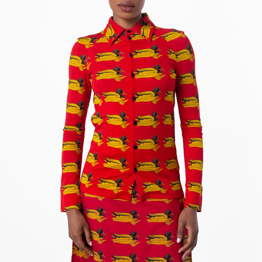 Burberry Long Sleeve Monogram-Pattern Shirt | Jomashop.com & JomaDeals.com