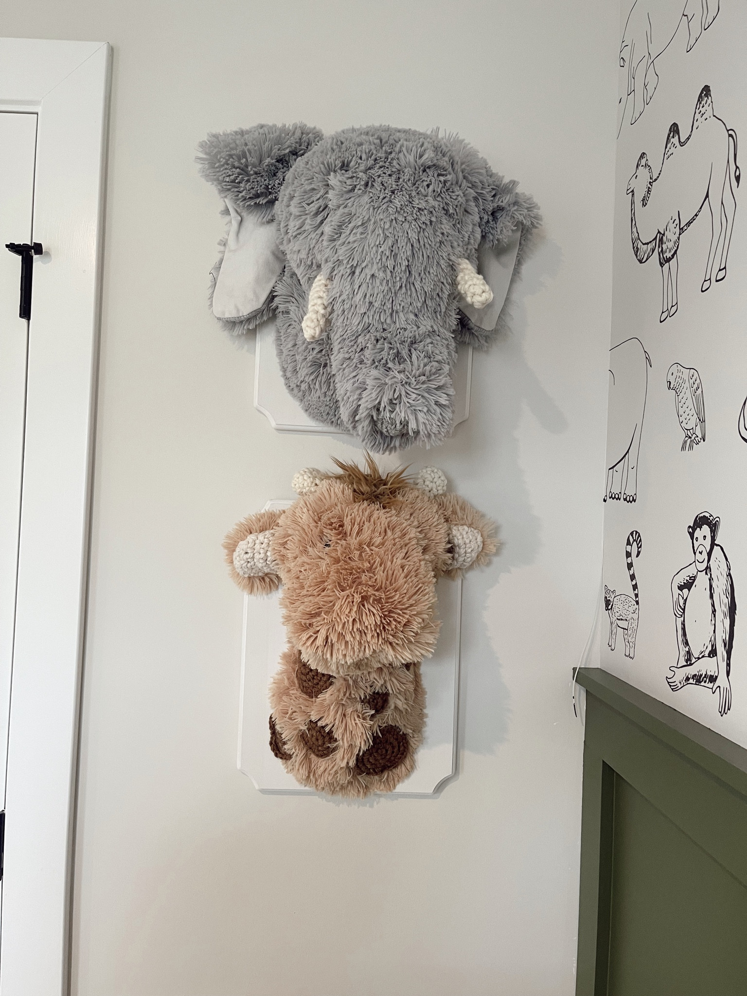 safari nursery | jungle nursery | nursery wall decor | elephant decor | giraffe decor | animal heads | baby boy nursery

#LTKbaby #LTKbump #LTKhome
