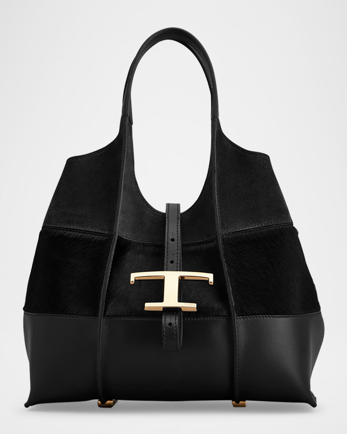Leather & Calf Hair Shopper Tote Bag | Neiman Marcus