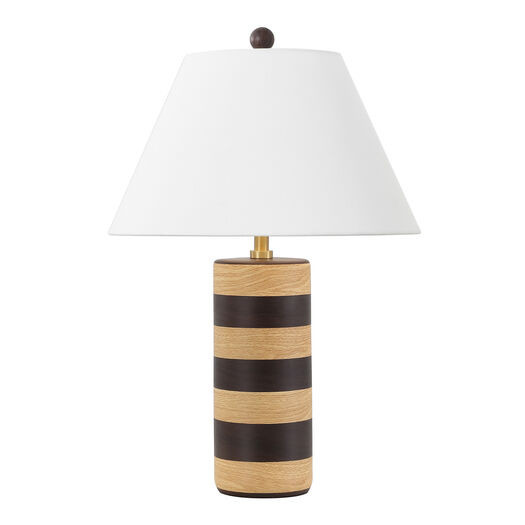 Cache Tan and Brown Stripe Resin Table Lamp by World Market | World Market