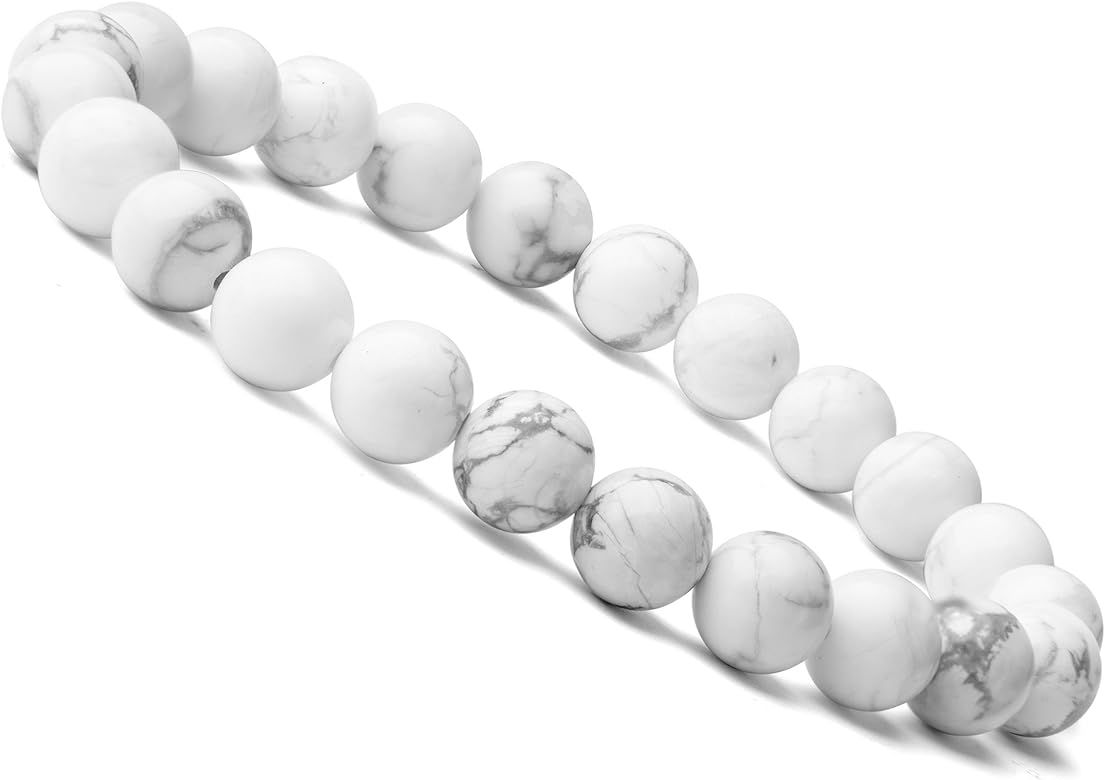 WRCXSTONE Natural 8mm Gorgeous Semi-Precious Gemstones Healing Crystal Stretch Beaded Bracelet Un... | Amazon (US)
