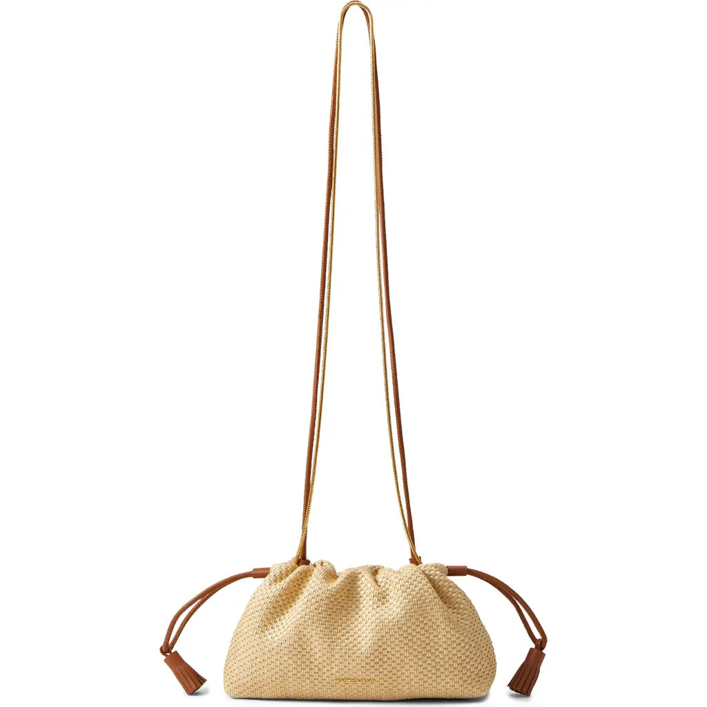 Veronica Beard Small Raffia Stash Bag in Hazelwood Natural at Nordstrom | Nordstrom