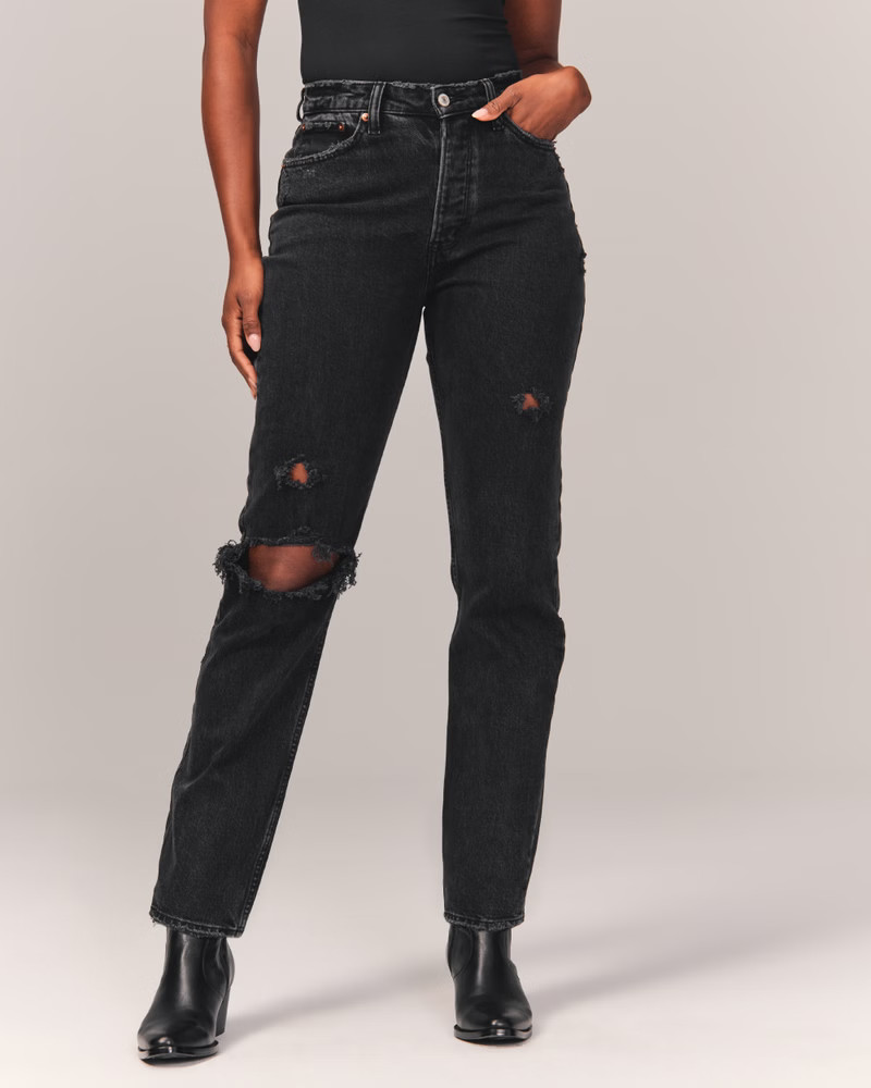 Curve Love High Rise Dad Jean | Abercrombie & Fitch (US)