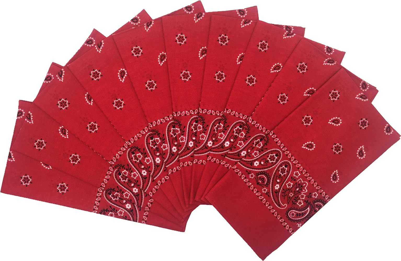 Vamqor 100% Cotton 10 Pack Fine Bandanas | Amazon (US)