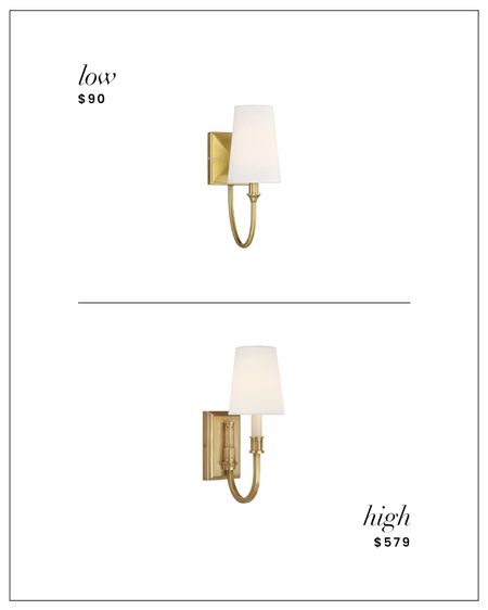High / Low: Brass 1 Light Sconce with Shade 

#LTKhome #LTKfindsunder100