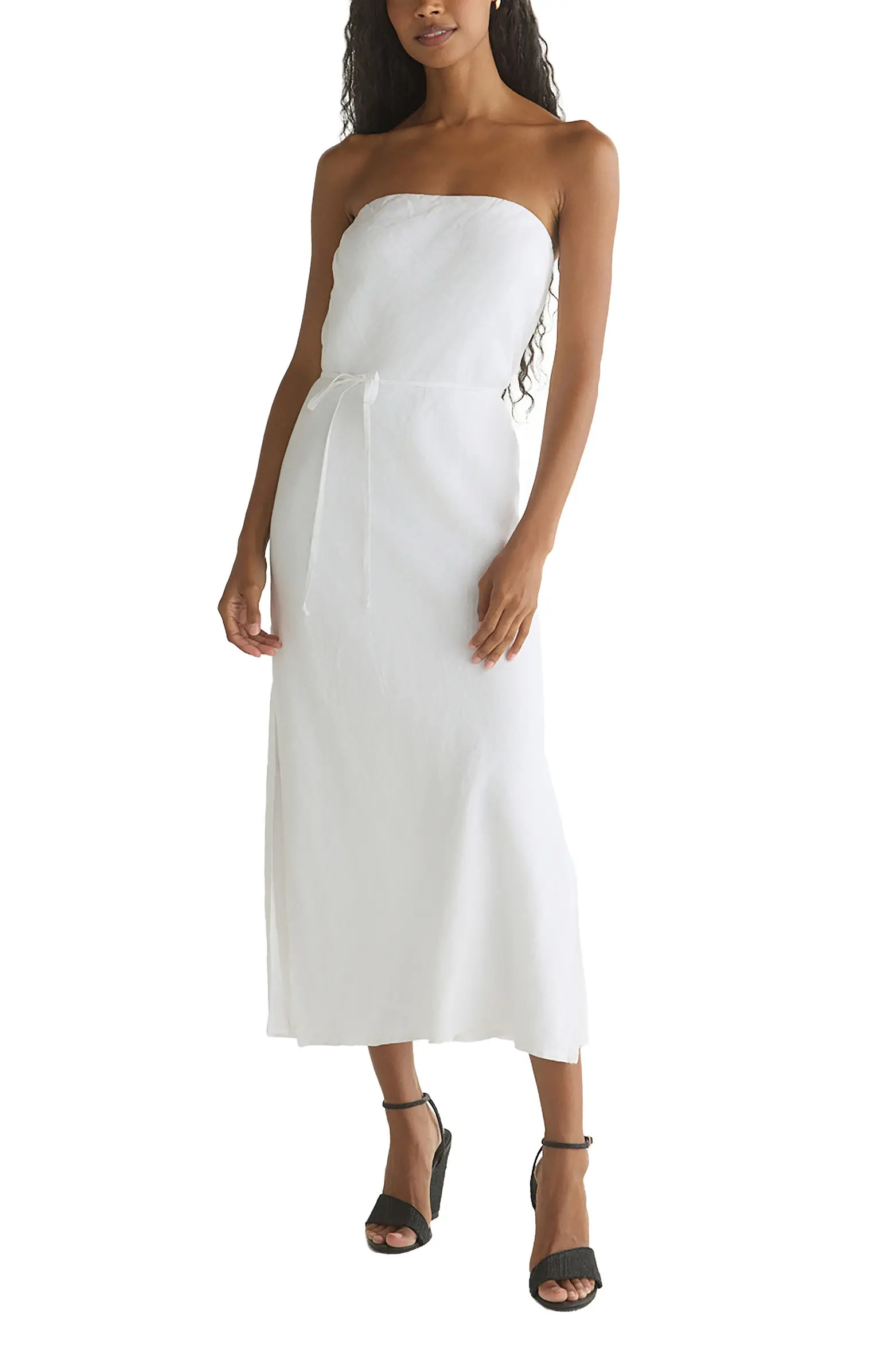 Strapless Linen Dress | Nordstrom