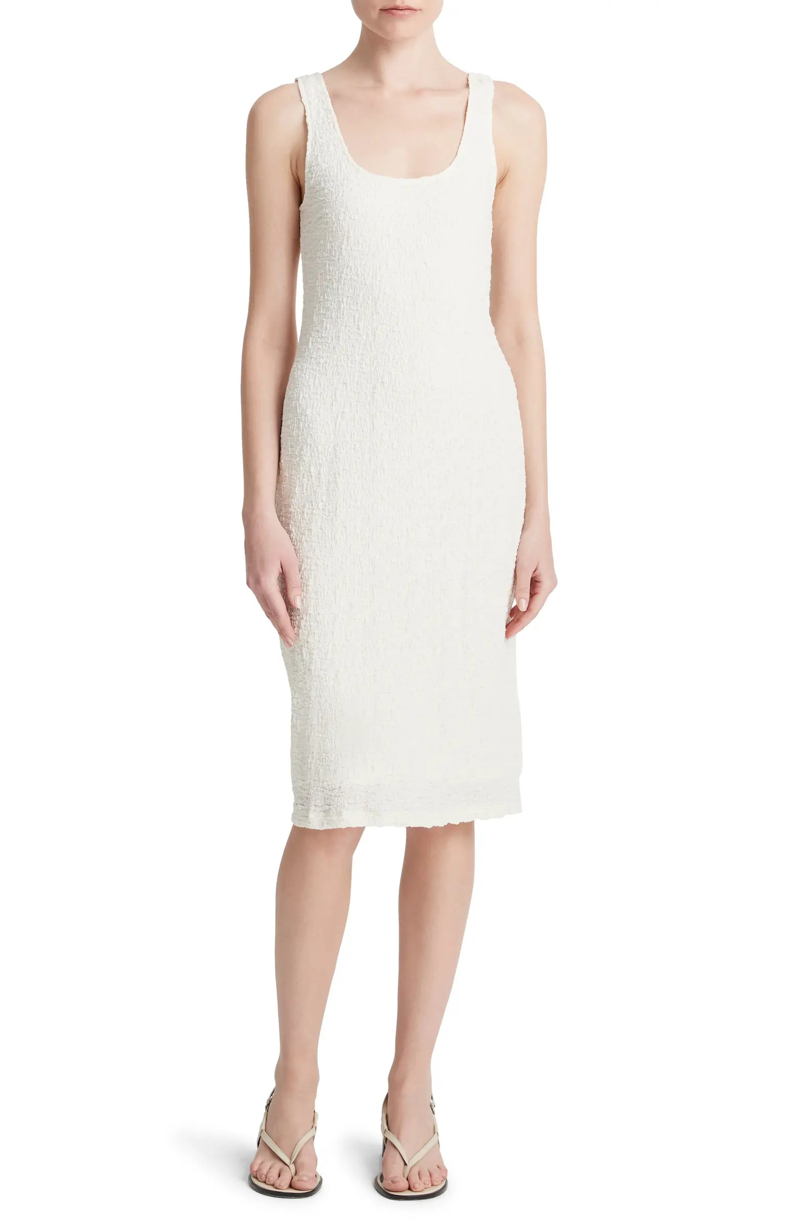 Textured Cotton Blend Tank Dress | Nordstrom