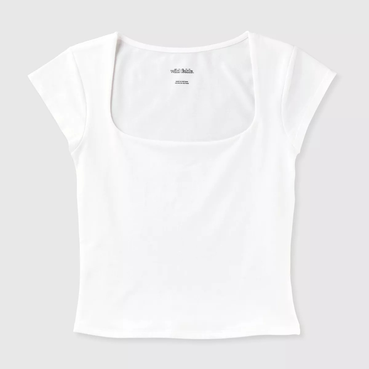 Women's Slim Fit Short Sleeve Square Neck T-Shirt - Wild Fable™ | Target