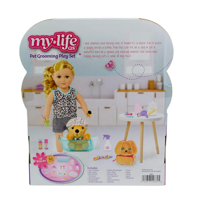 My Life As Pet Grooming Play Set for 18-inch Dolls, 18 Pieces Included - Walmart.com | Walmart (US)