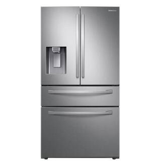 Samsung 27.8 cu. ft. Food Showcase 4-Door French Door Refrigerator in Fingerprint Resistant Stain... | The Home Depot