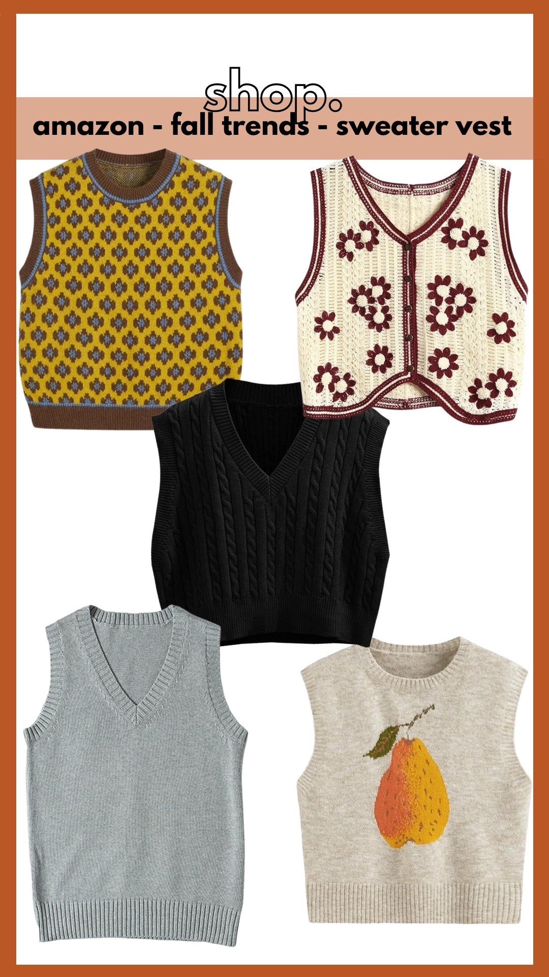 Fall trends, fall outfits, sweater vest, amazon 

#LTKSeasonal #LTKStyleTip #LTKFallSale