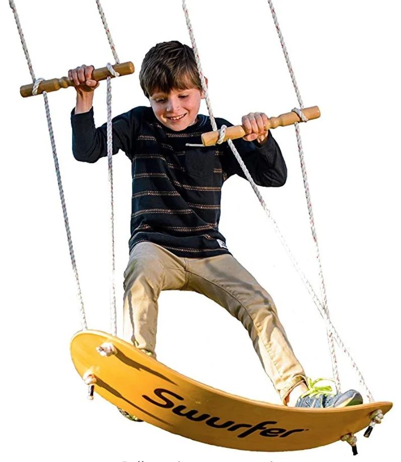 Swurfer The Original Stand Up Surfing Swing, Wooden Outdoor Swing for Kids and Adults - Walmart.c... | Walmart (US)