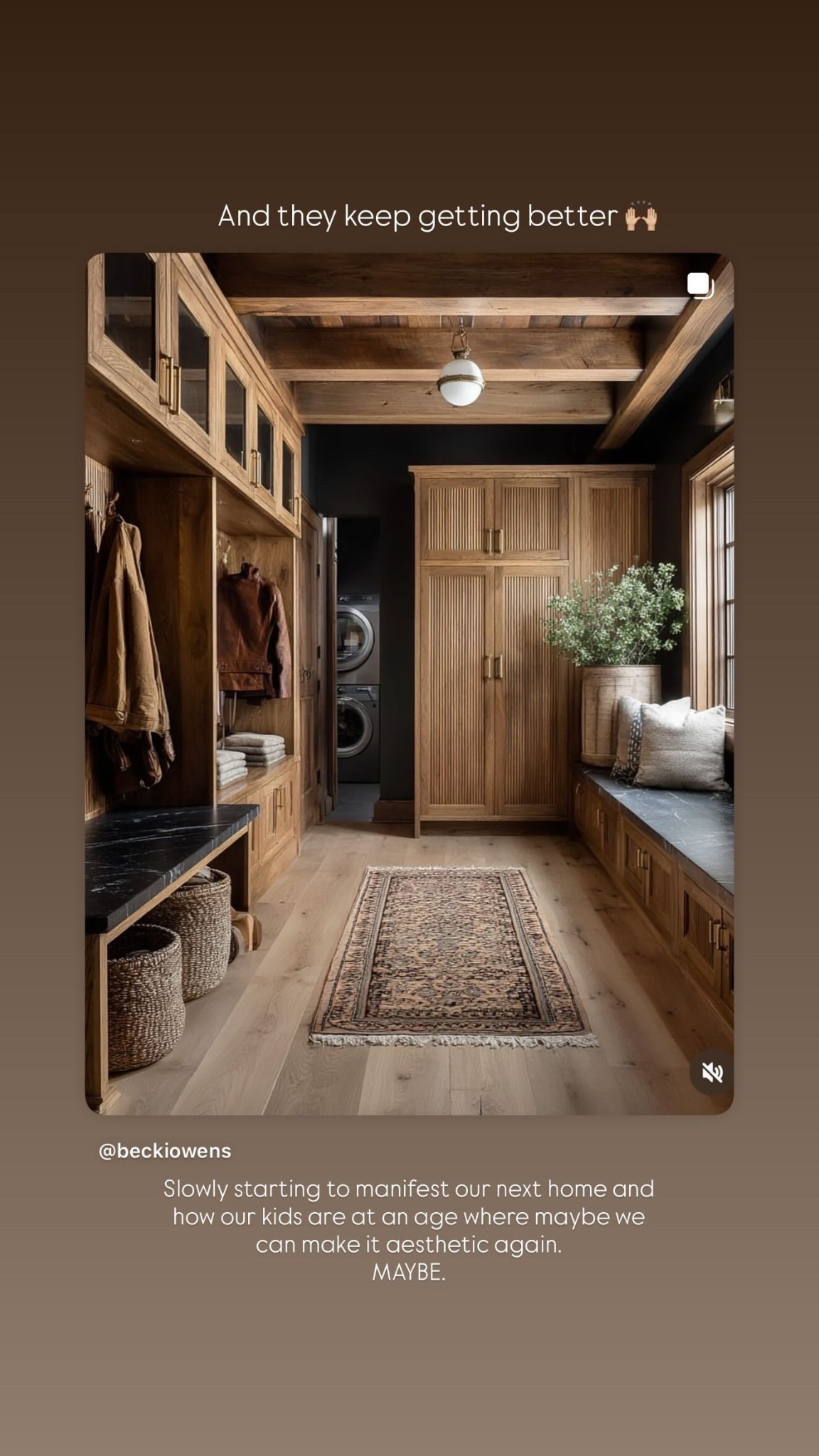 And they keep getting better 🙌🏼 Slowly starting to manifest our next home and how our kids are at an age where maybe we can make it aesthetic again. 
MAYBE.