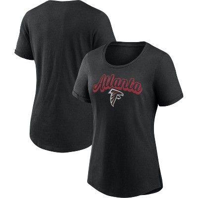 NFL Atlanta Falcons Women&#39;s Heather Short Sleeve Scoop Neck Bi-Blend T-Shirt | Target