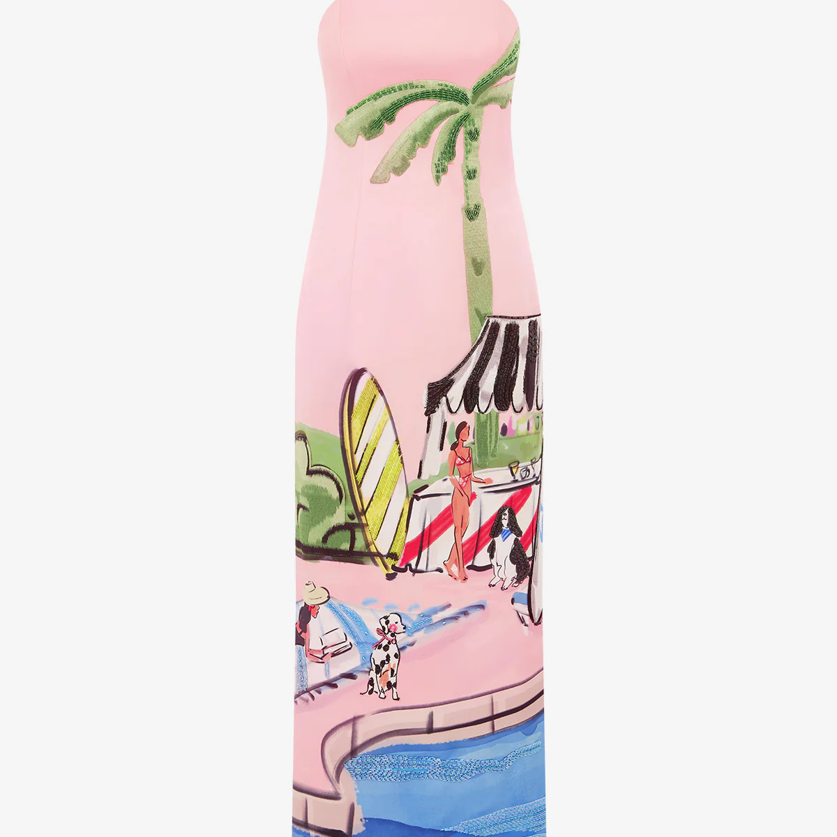 Ava Bustier Maxi Dress - Riviera Print | LEO LIN US