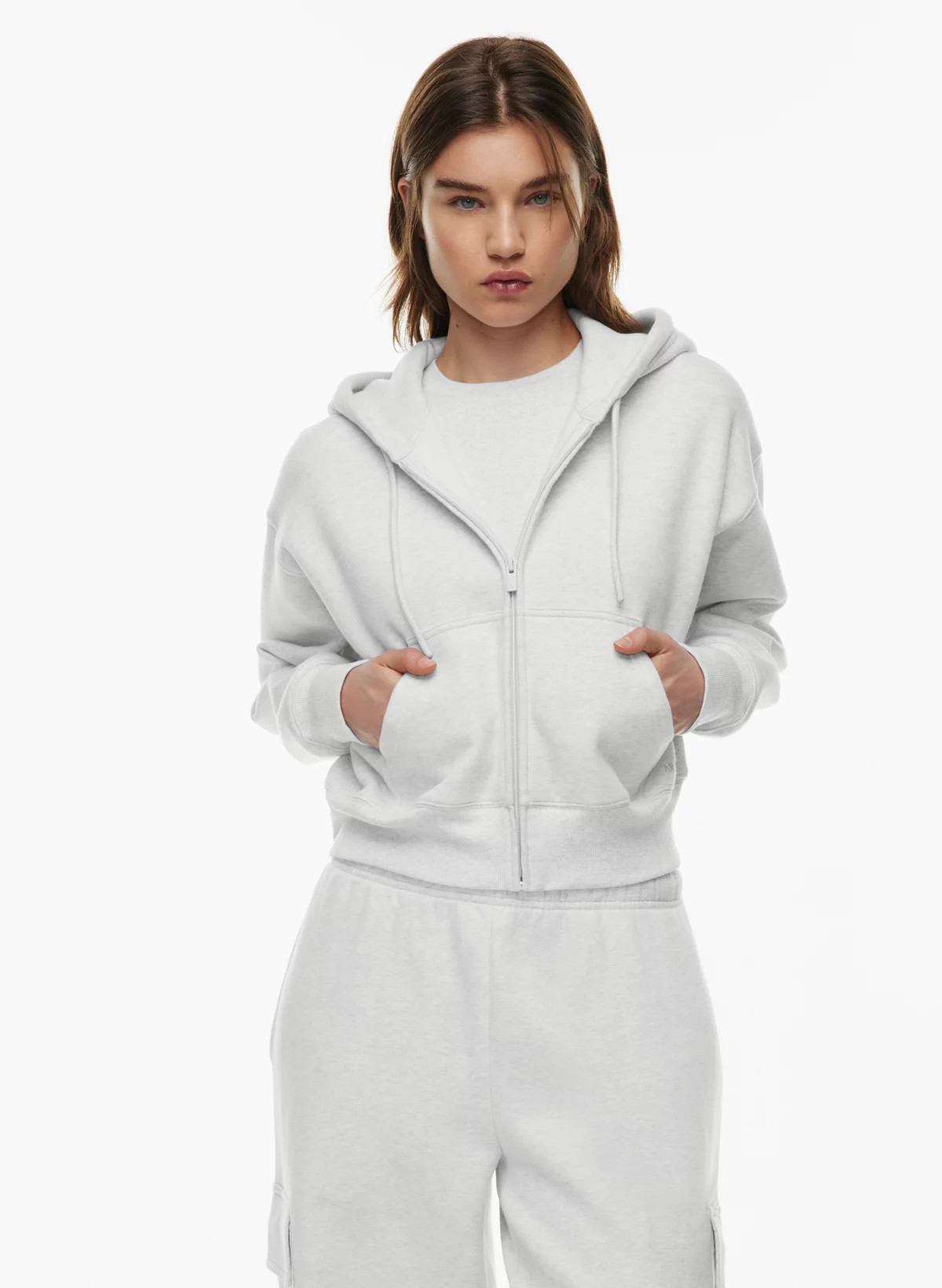 COZY FLEECE BOYFRIEND BOXY ZIP HOODIE | Aritzia