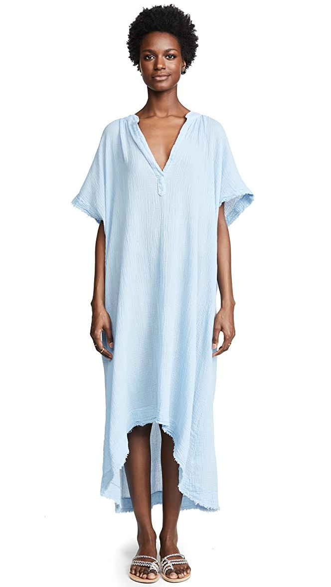 Tunisia Short Sleeve Caftan, Bikini Cover Up, Cover Up Dress, Pool Cover Up, Pool Coverup | Shopbop