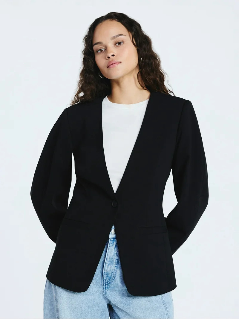 Scoop Women's Barrel Sleeve Blazer, Sizes XS-XXL | Walmart (US)