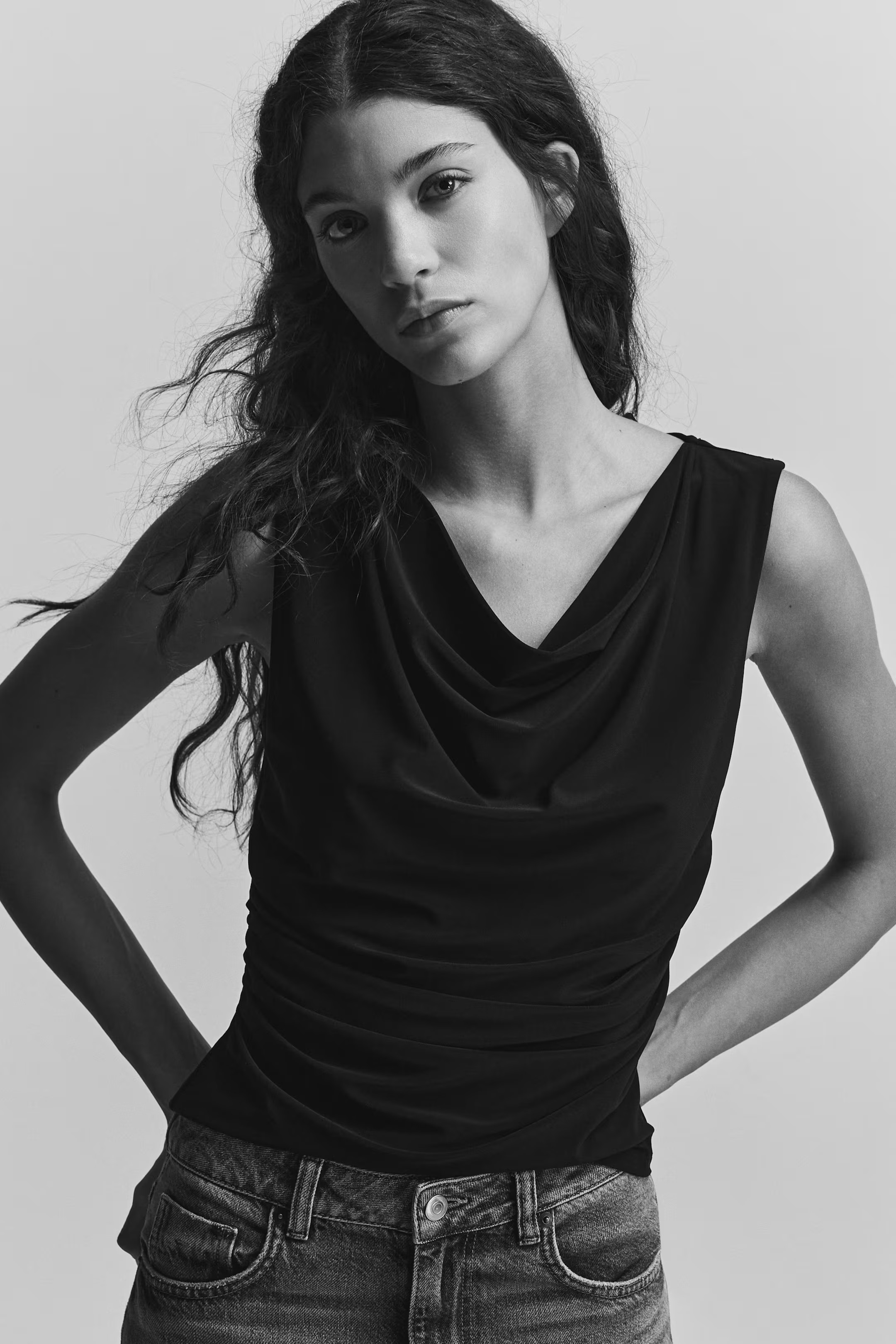 Draped Jersey Sleeveless Top | H&M (US + CA)