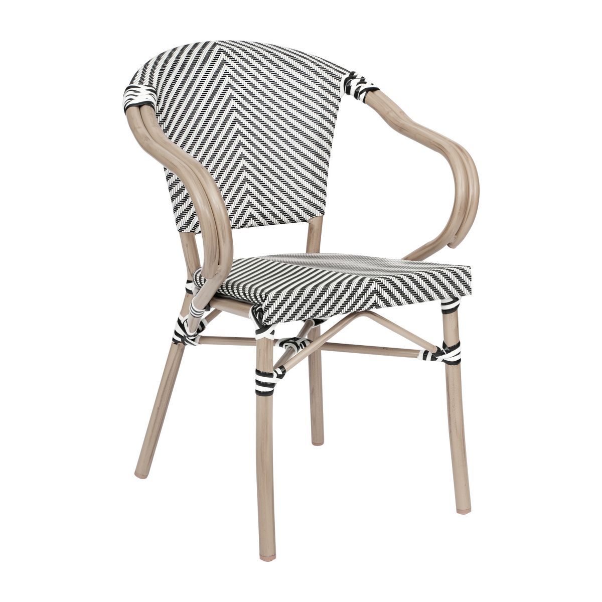 Flash Furniture Marseille Indoor/Outdoor Commercial French Bistro Stacking Chair with Arms, Texti... | Target
