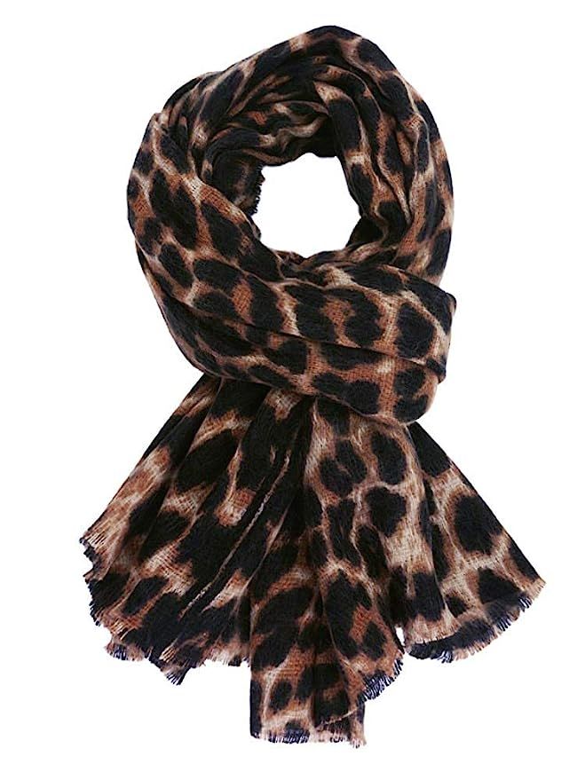 GERINLY Women's Scarves: Colorful Leopard Cozy Warm Wrap Scarf | Amazon (US)
