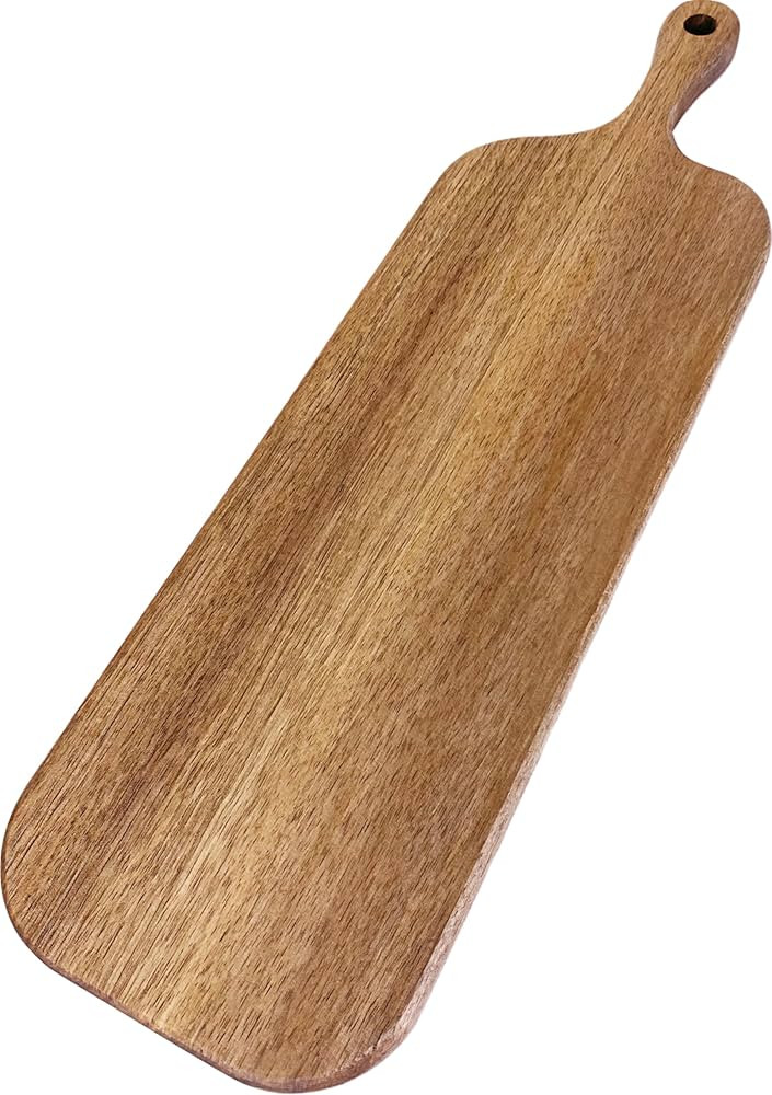ZeQi Acacia Wood Cutting Board with Handle 16''x4.5'' Long Board/Steak Board, Sushi, Charcuterie ... | Amazon (US)