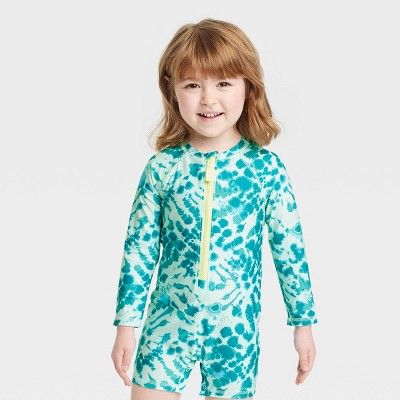 Toddler Girls' Tie-Dye One Piece Swimsuit - Cat & Jack™ Green | Target