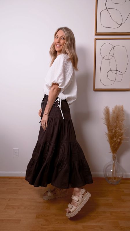 Maxi skirt of your dreams!! Wearing medium skirt and small top 

#LTKFindsUnder50 #LTKStyleTip #LTKSaleAlert
