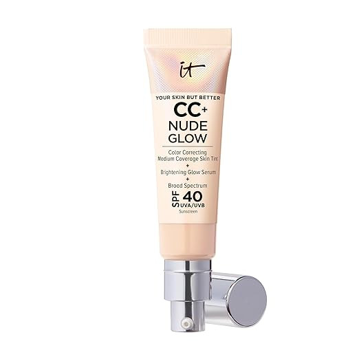 IT Cosmetics CC+ Nude Glow - Medium Coverage Foundation with SPF 40 & Brightening Glow Serum, Lig... | Amazon (US)