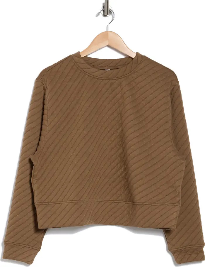 Z by Zella Tilt Quilted Crew Sweatshirt | Nordstromrack | Nordstrom Rack