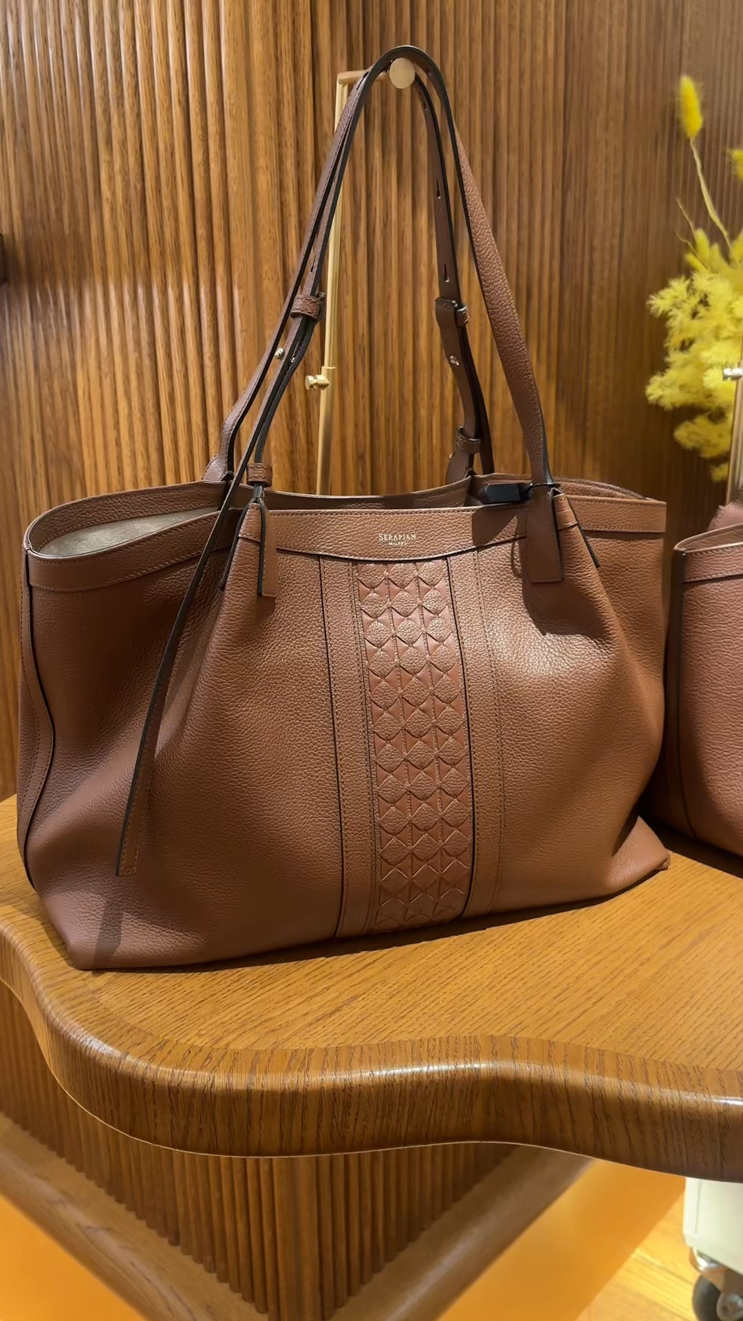 This leather bag from from Italy uses a unique weaving pattern to make beautiful bags! 