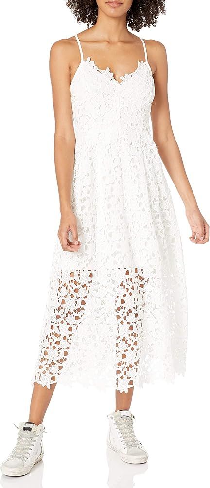 Women's Sleeveless Lace Fit & Flare Midi Dress | Amazon (US)