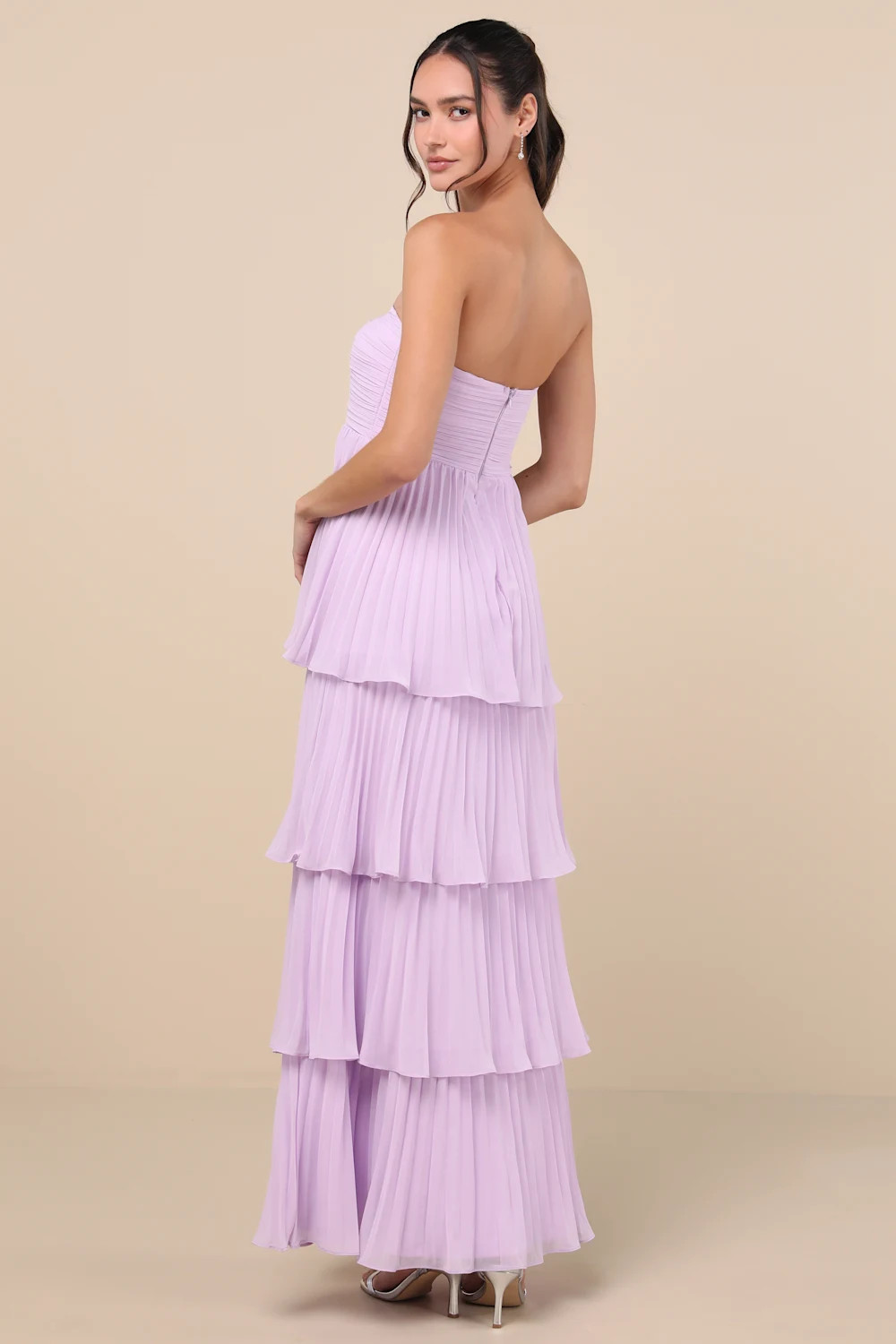 Seriously Sensational Lavender Strapless Tiered Maxi Dress | Lulus