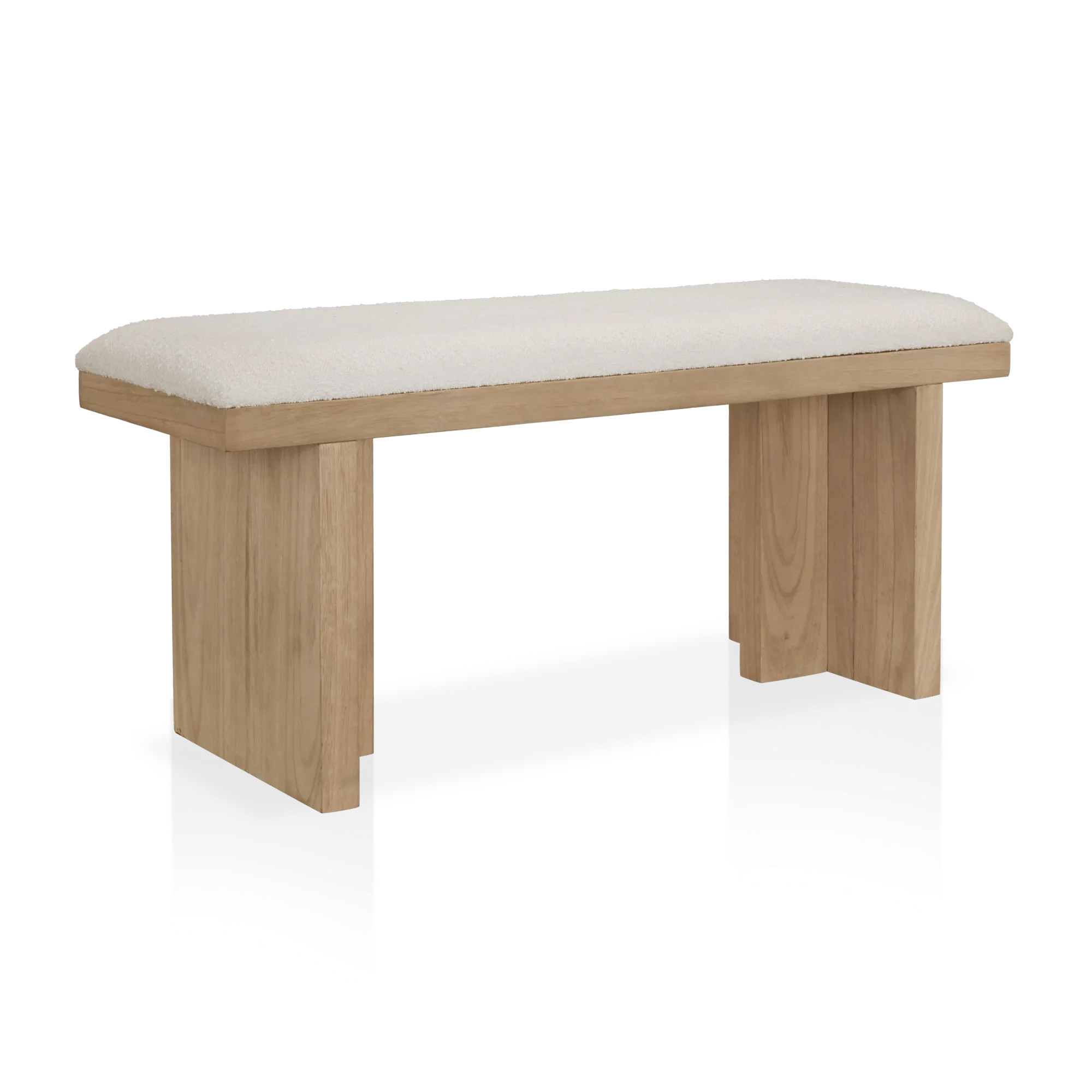 Fabric and Wood Bench | Bouclair