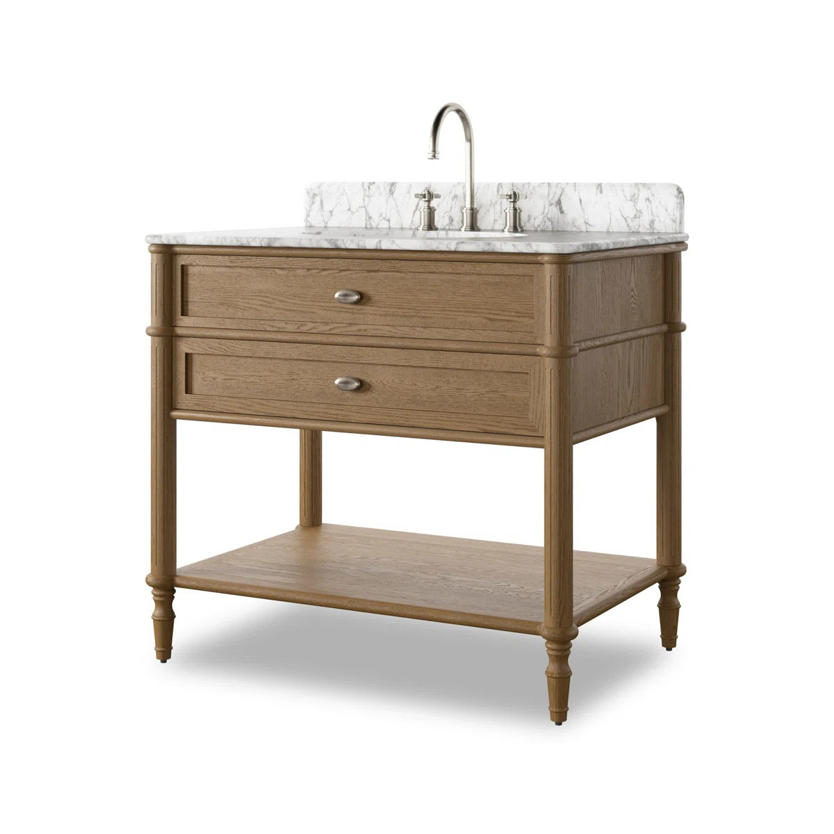 Mulry Single Vanity-Satin Veneer | Wayfair North America