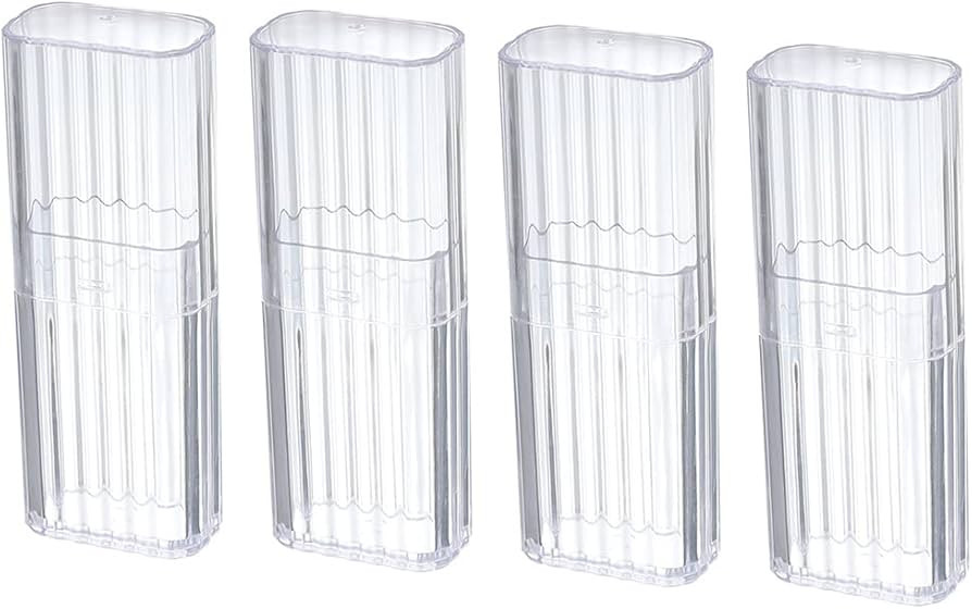 JIEDALIN 4 Pcs Cotton Swab Holder for Travel Mini Travel Swab Case Cotton Swab Box for Makeup Spo... | Amazon (US)