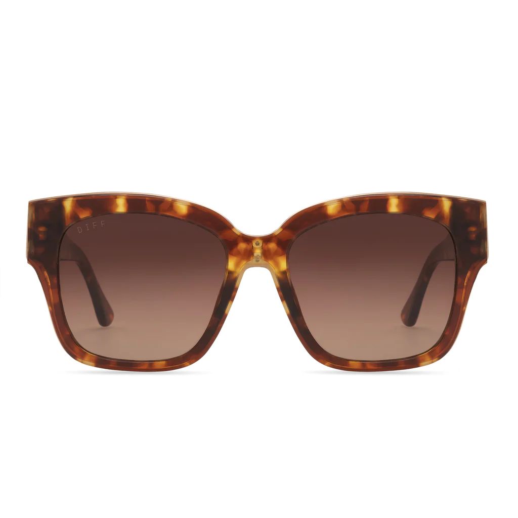 COLOR: amber tortoise   brown gradient sunglasses | DIFF Eyewear