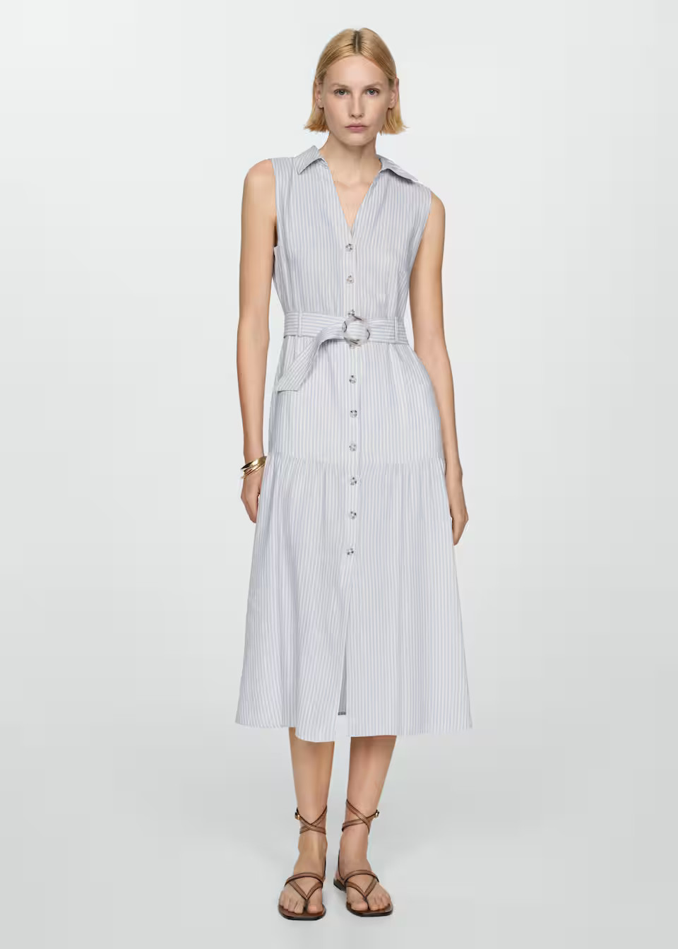 Belt shirt dress -  Women | Mango USA | MANGO (US)
