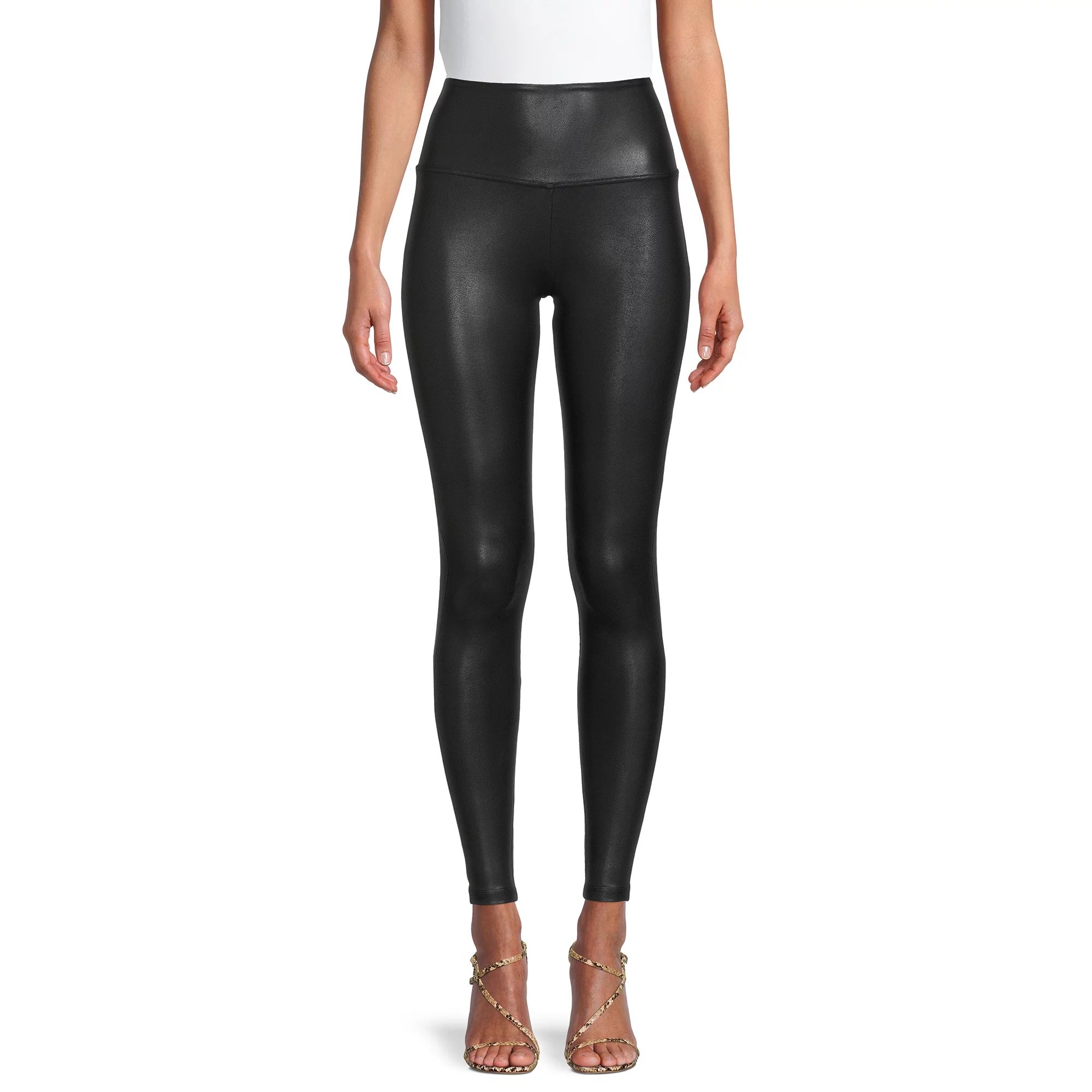 Time and Tru Women's Faux Leather Legging | Walmart (US)