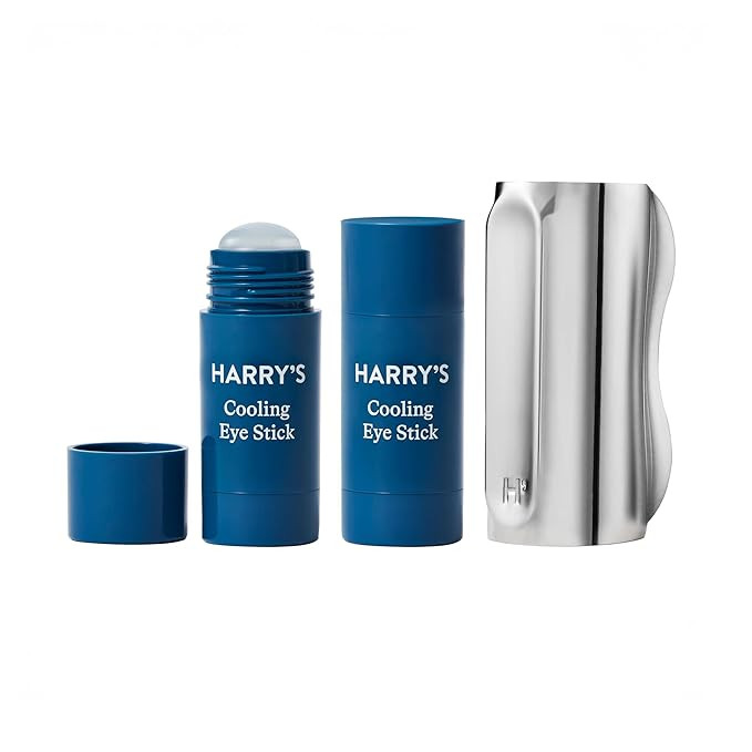 Harry's Cooling Eye Kit for Men - Gua Sha Depuffing Facial Massage Tool and 2 Cooling Eye Sticks | Amazon (US)