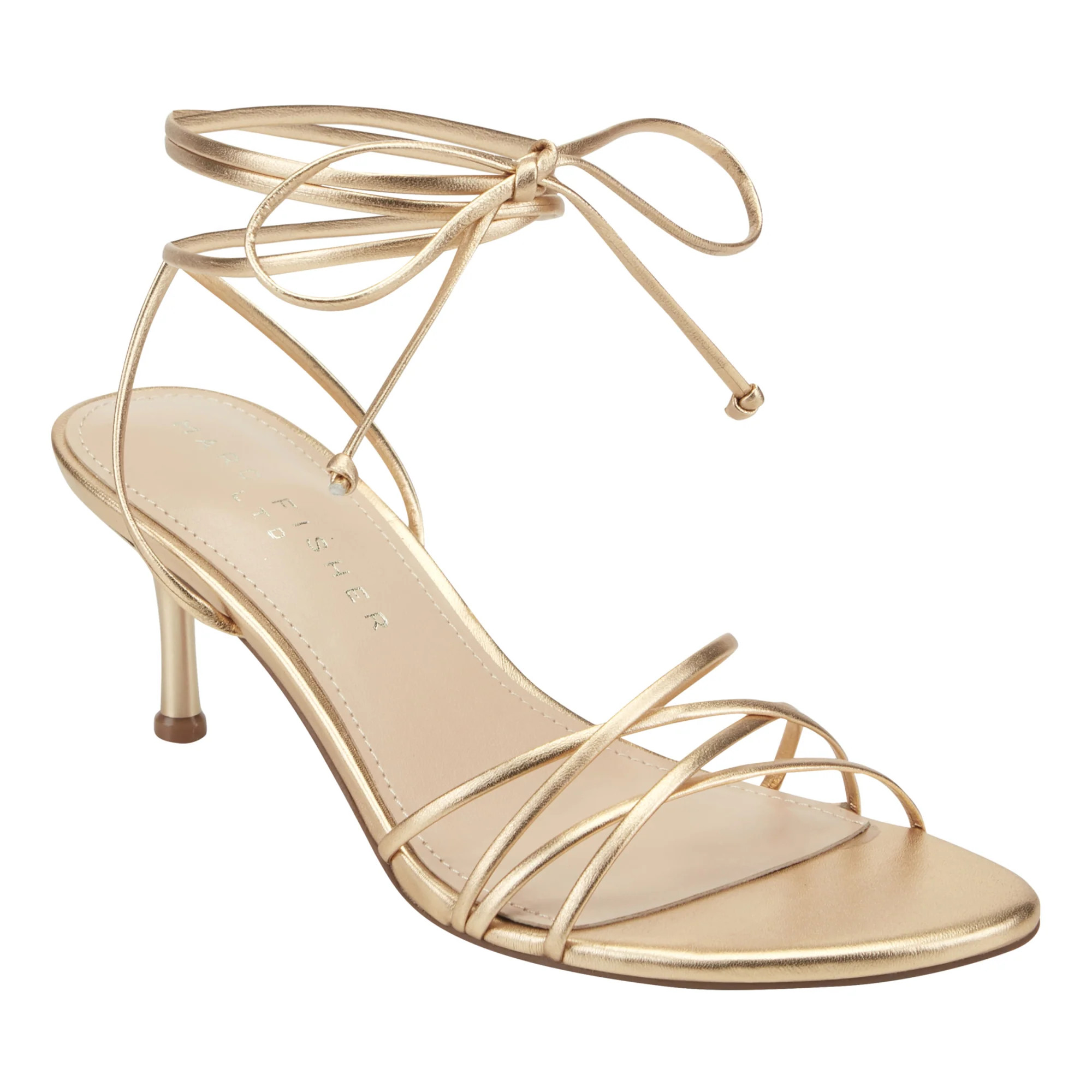 Gineva Leather Ankle Wrap Sandal | Marc Fisher