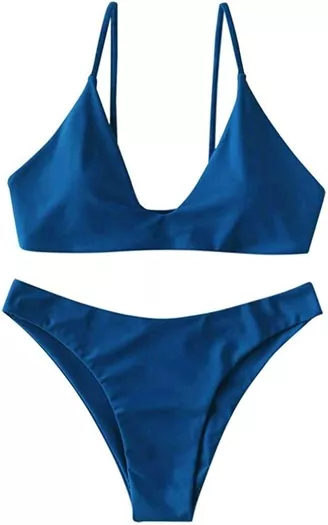  Aleumdr Womens Square Neck Tankini Swimsuit Set Vintage  Tummy Control Push Up