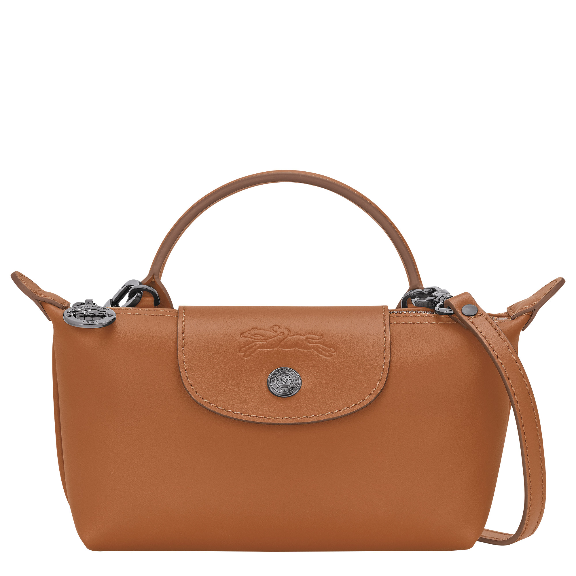 Le Pliage Xtra XS Pouch Cashew - Leather | Longchamp US | Longchamp